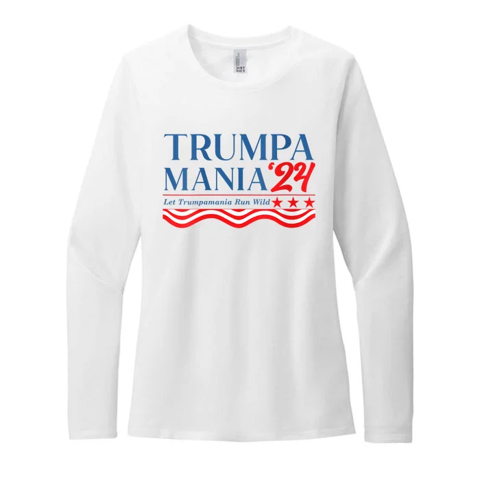 Trumpamania Trump 2024 Let “Trumpamania” Runs Wild Womens CVC Long Sleeve Shirt