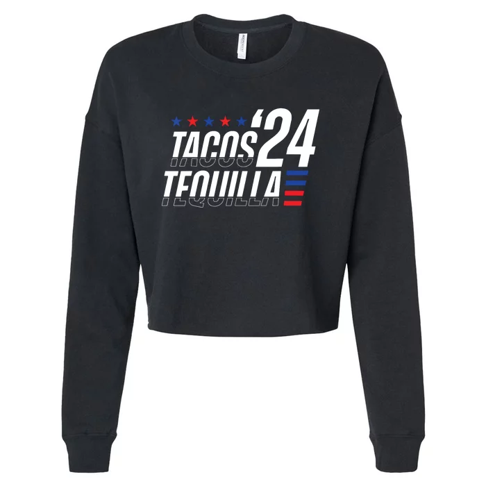 Tacos Tequila 2024 Election Cropped Pullover Crew