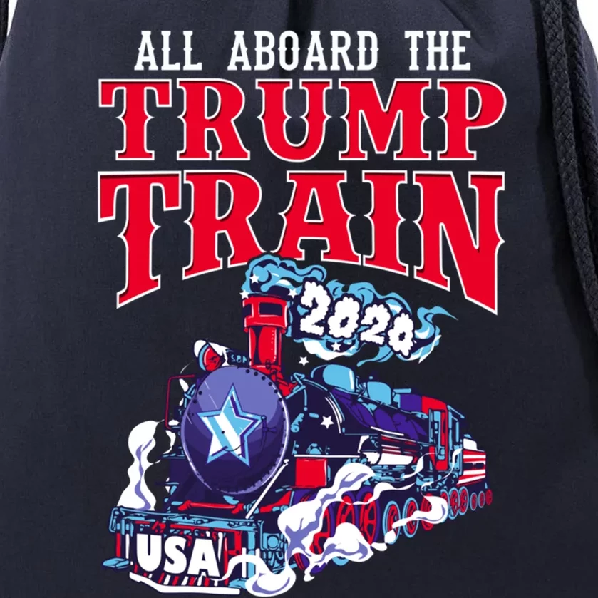 Trump Train 2020 Cute Gift Usa Reelect President Trump Gift Drawstring Bag