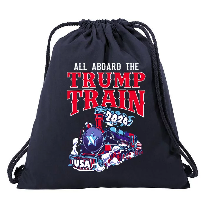 Trump Train 2020 Cute Gift Usa Reelect President Trump Gift Drawstring Bag