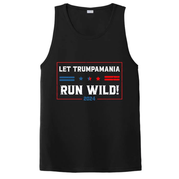 Trumpamania Trump 2024 Let Trumpamania Run Wild Brother Performance Tank