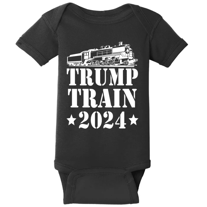 Trump Train 2024 Pro Trump Presidential Election Baby Bodysuit