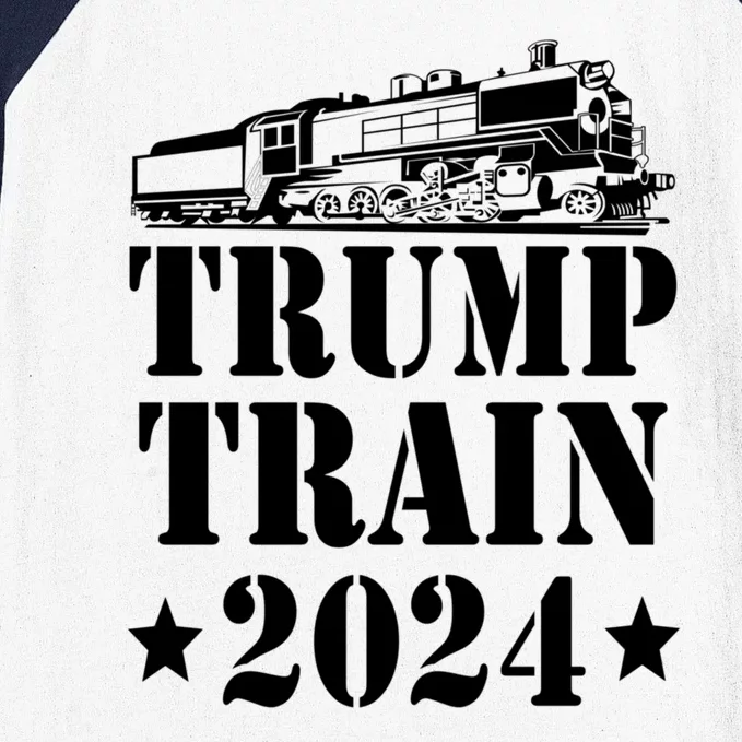 Trump Train 2024 Pro Trump Presidential Election Baseball Sleeve Shirt