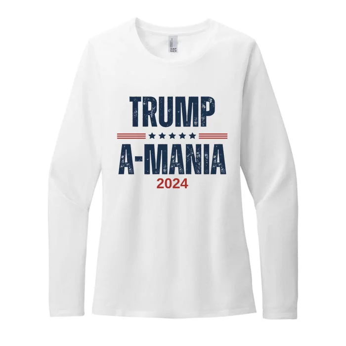 Trumpamania Trumpamania 2024 Womens CVC Long Sleeve Shirt