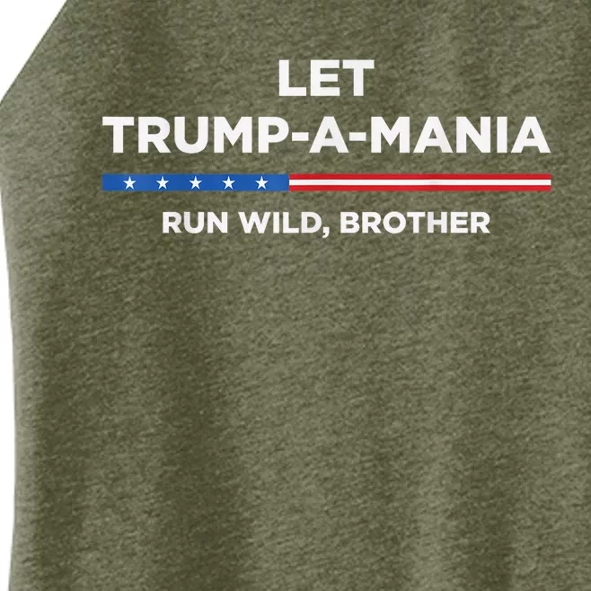 Trumpamania Trump 2024 Trumpamania Trump 2024 Run Wild Brother Women’s Perfect Tri Rocker Tank