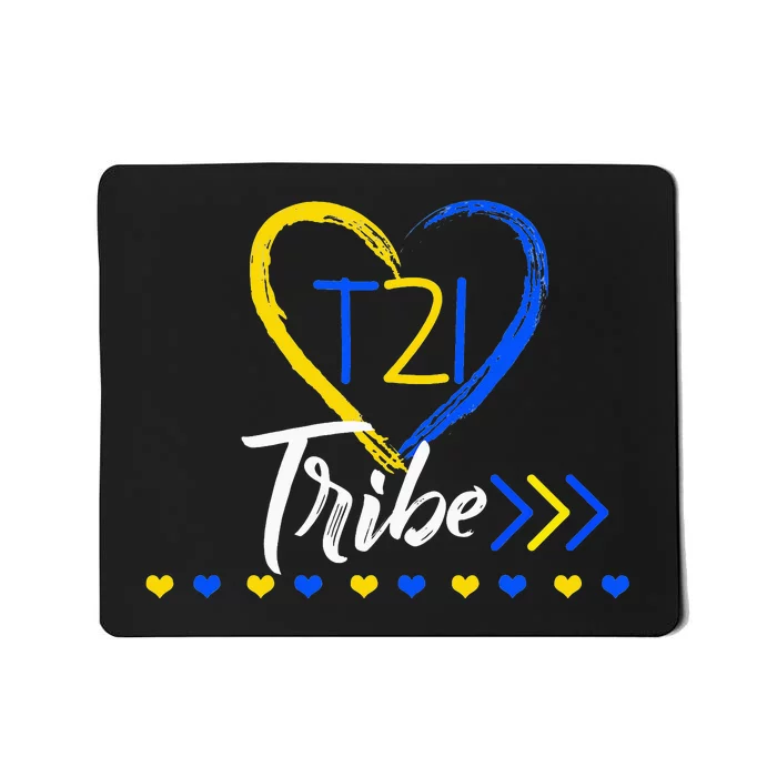 t21 Tribe 21 World Down Syndrome Awareness Day Heart Mousepad