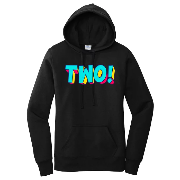 Two Text 2 Year Old Gift 2nd Birthday Second Boy Women's Pullover Hoodie