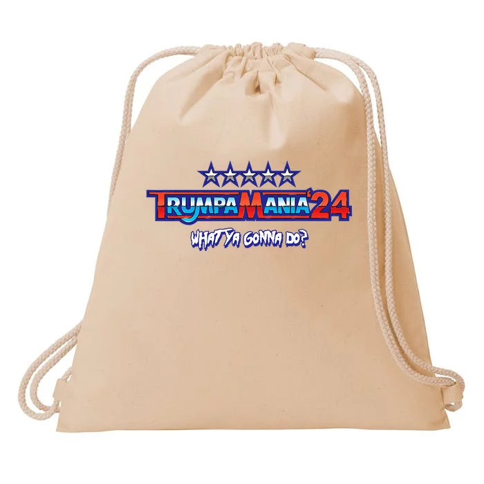 Trumpa mania Trump 2024 Wrestling Meme Drawstring Bag