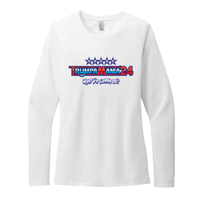 Trumpa mania Trump 2024 Wrestling Meme Womens CVC Long Sleeve Shirt