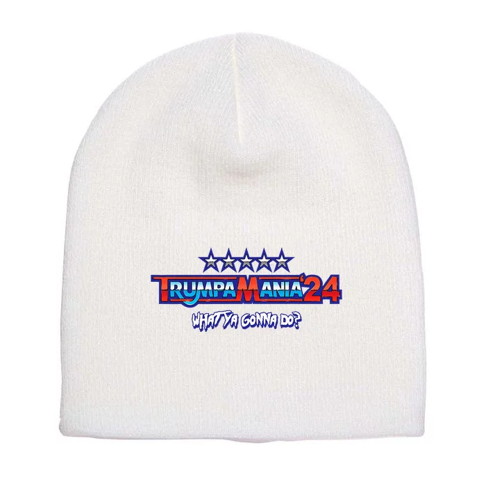 Trumpa mania Trump 2024 Wrestling Meme Short Acrylic Beanie