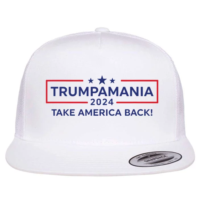 Trumpamania Trump 2024 Election Republican President Flat Bill Trucker Hat