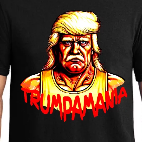 Trumpamania Trump 2024 Trump Wrestling Meme Fake News Pajama Set