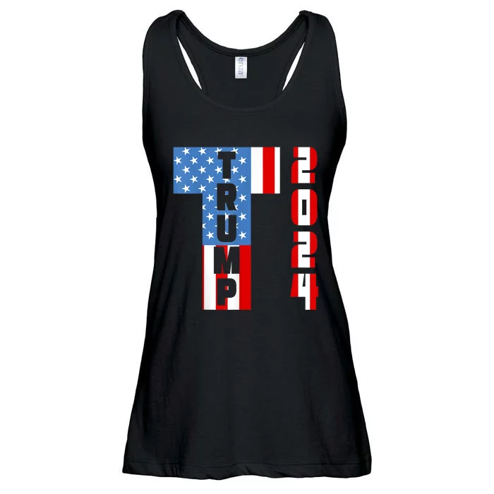 T2024 Trump 2024 Ladies Essential Flowy Tank