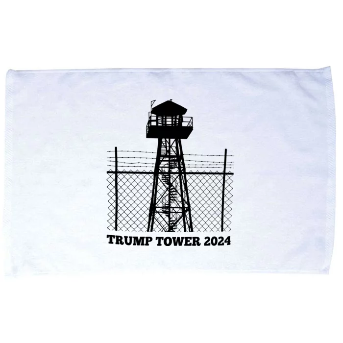 Trump Tower 2024 Trump For Prison Microfiber Hand Towel