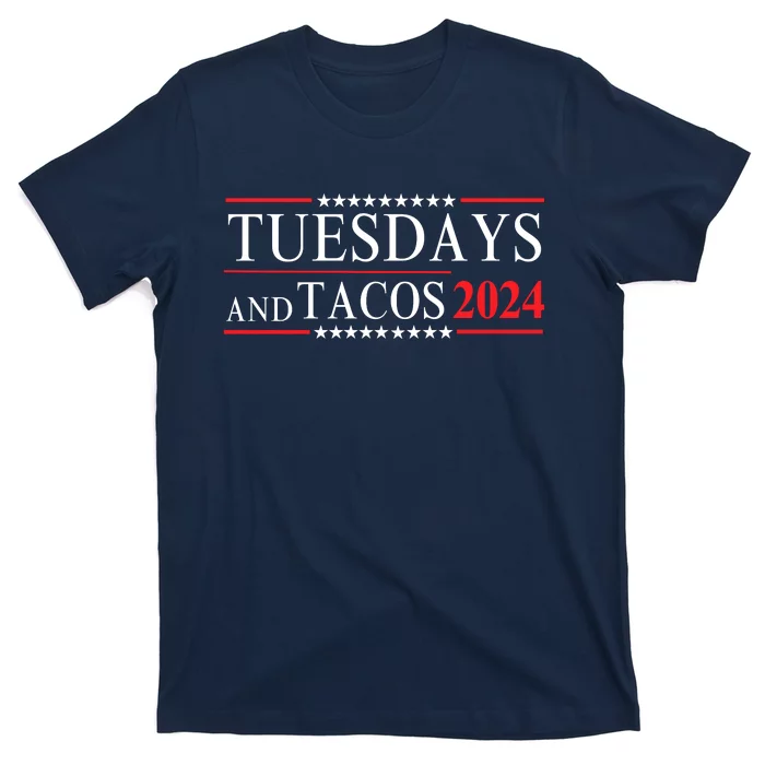 Tuesdays & Tacos 2024 Funny Foodie Trendy Mexican Fiesta Foodie Humor Taco Lover T-Shirt