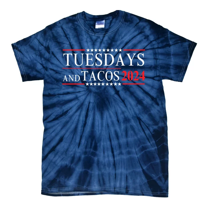 Tuesdays & Tacos 2024 Funny Foodie Trendy Mexican Fiesta Foodie Humor Taco Lover Tie-Dye T-Shirt