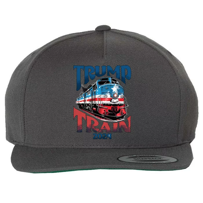 Trump Train 2024 Wool Snapback Cap