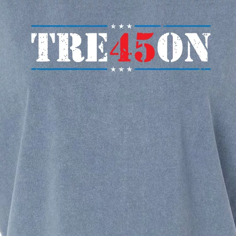 Tre45on Treason 45 2020 Election Anti Trump Democrat Gift Garment-Dyed Women's Muscle Tee