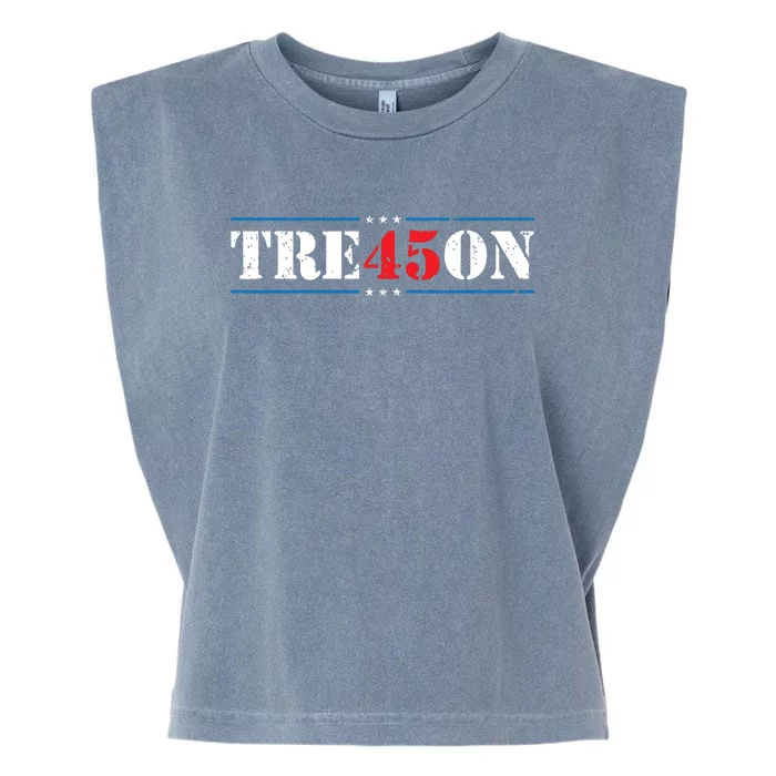 Tre45on Treason 45 2020 Election Anti Trump Democrat Gift Garment-Dyed Women's Muscle Tee