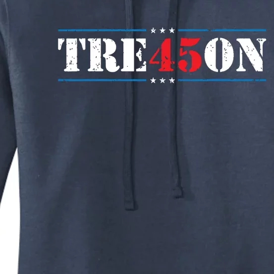 Tre45on Treason 45 2020 Election Anti Trump Democrat Gift Women's Pullover Hoodie