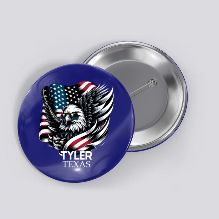 Tyler Texas 4th Of July Usa American Flag Cute Gift Button