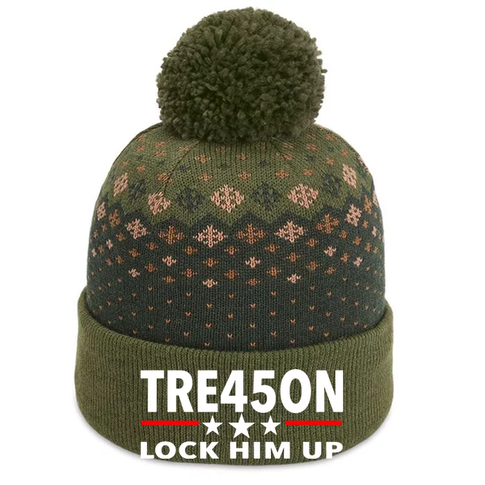 Tre45on Treason 45 Lock Him Up The Baniff Cuffed Pom Beanie