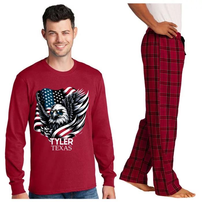 Tyler Texas 4th Of July Usa American Flag Cool Gift Long Sleeve Pajama Set