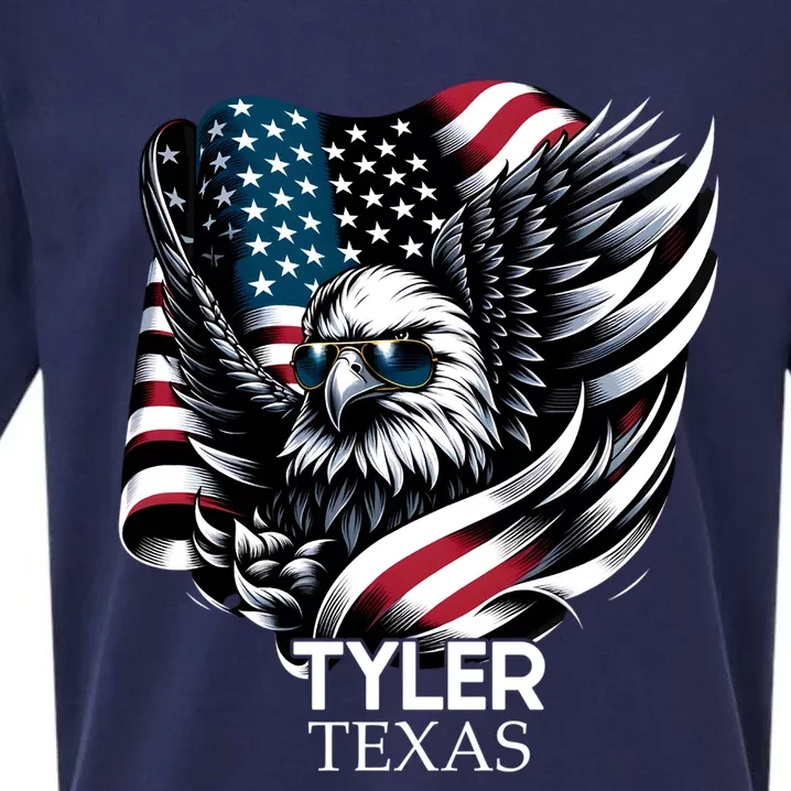 Tyler Texas 4th Of July Usa American Flag Cool Gift Sueded Cloud Jersey T-Shirt