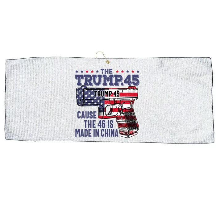 The Trump 45 Cause The 46 Is Made In China Large Microfiber Waffle Golf Towel