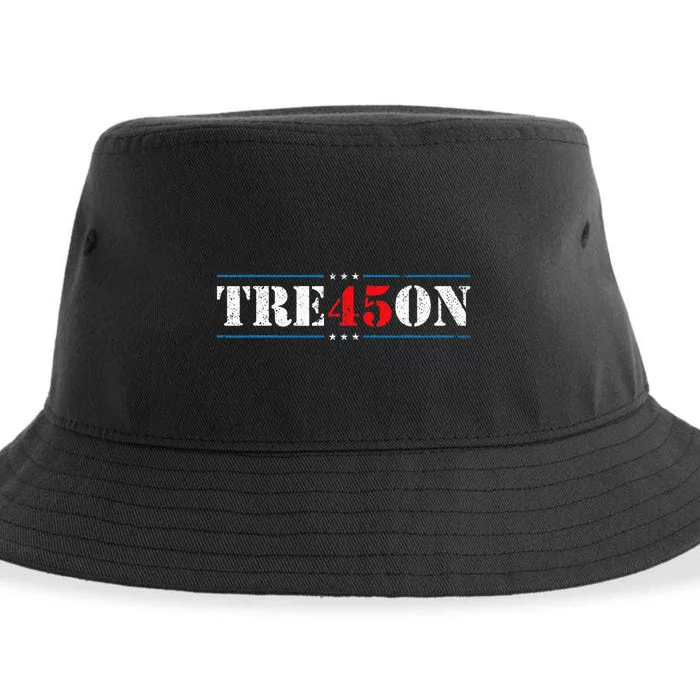 Tre45on Treason 45 2020 Election Anti Trump Democrat Gift Sustainable Bucket Hat