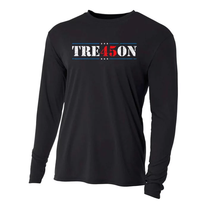 Tre45on Treason 45 2020 Election Anti Trump Democrat Gift Cooling Performance Long Sleeve Crew