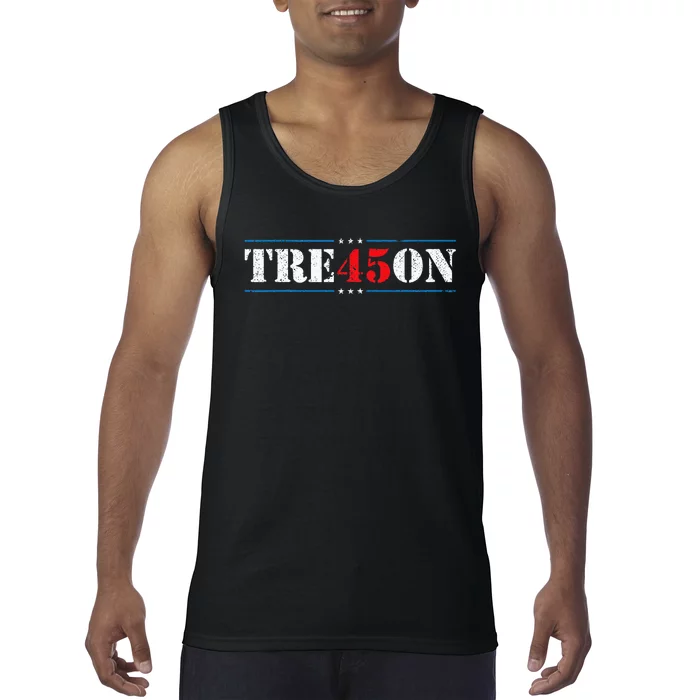 Tre45on Treason 45 2020 Election Anti Trump Democrat Gift Tank Top