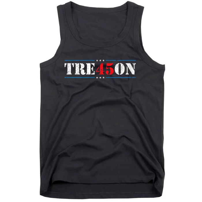 Tre45on Treason 45 2020 Election Anti Trump Democrat Gift Tank Top