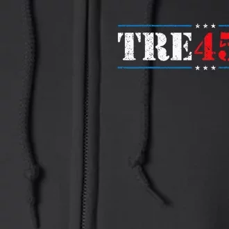 Tre45on Treason 45 2020 Election Anti Trump Democrat Gift Full Zip Hoodie