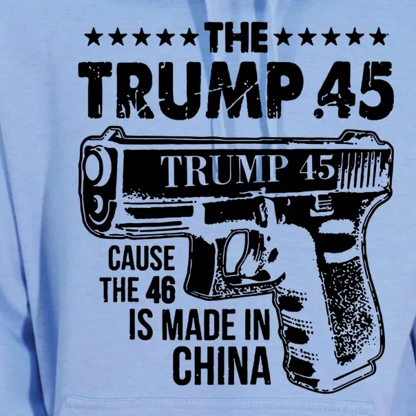 The Trump 45 Cause The 46 Is Made In China Gun Unisex Surf Hoodie