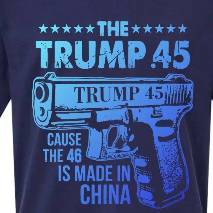 The Trump 45 Cause The 46 Is Made In China Gift Sueded Cloud Jersey T-Shirt