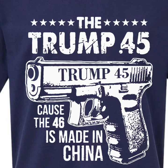 The Trump 45 Cause The 46 Is Made In China Sueded Cloud Jersey T-Shirt