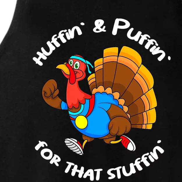 Turkey Trot 5k Funny Thanksgiving Day Race Ladies Tri-Blend Wicking Tank