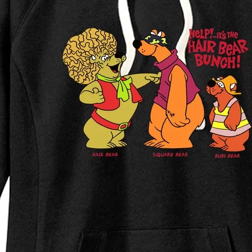 Tribute To 70s &Quot;Help! ... It&X27;S The Hair Bear Bunch!&Quot; Cartoon Serie Women's Fleece Hoodie