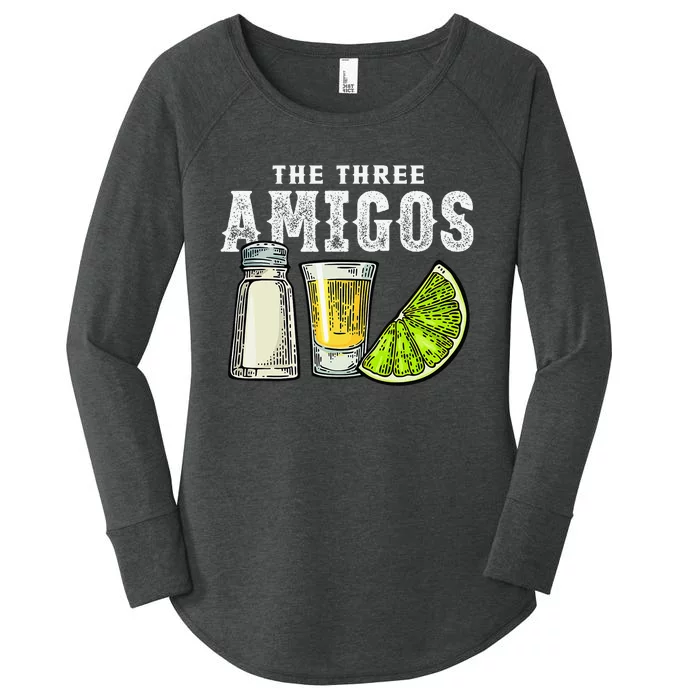 The Three Amigos Lime Salt Tequila Women's Perfect Tri Tunic Long Sleeve Shirt