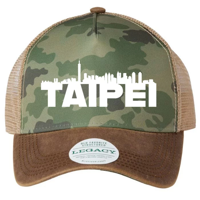 Taipei Taiwan Asia City Skyline Silhouette Outline Sketch Cute Gift Legacy Tie Dye Trucker Hat