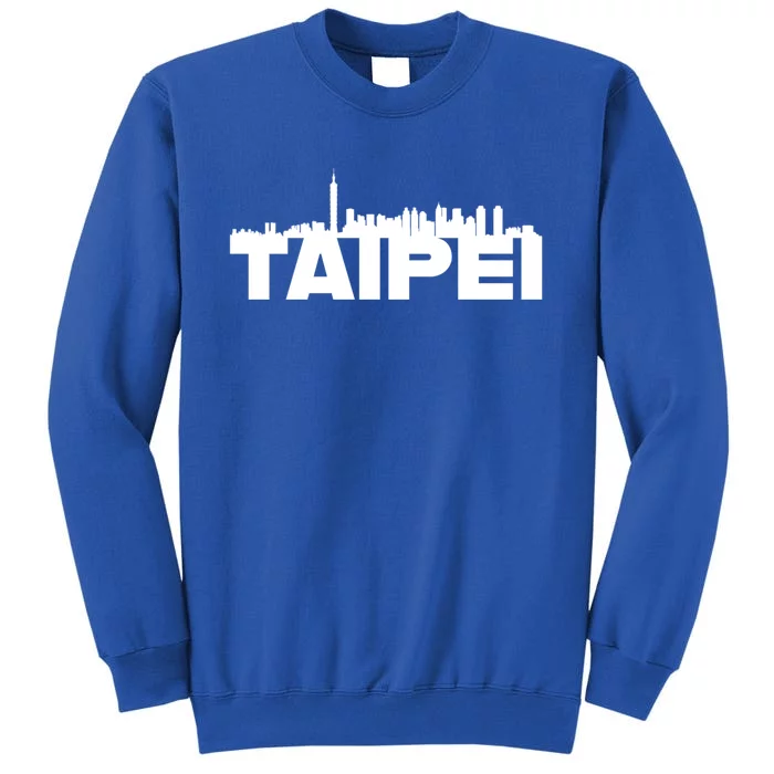 Taipei Taiwan Asia City Skyline Silhouette Outline Sketch Cute Gift Tall Sweatshirt