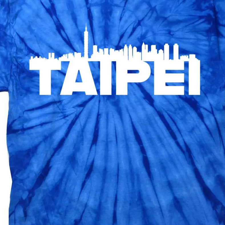 Taipei Taiwan Asia City Skyline Silhouette Outline Sketch Cute Gift Tie-Dye T-Shirt