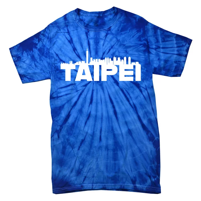 Taipei Taiwan Asia City Skyline Silhouette Outline Sketch Cute Gift Tie-Dye T-Shirt