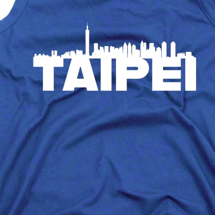 Taipei Taiwan Asia City Skyline Silhouette Outline Sketch Cute Gift Tank Top