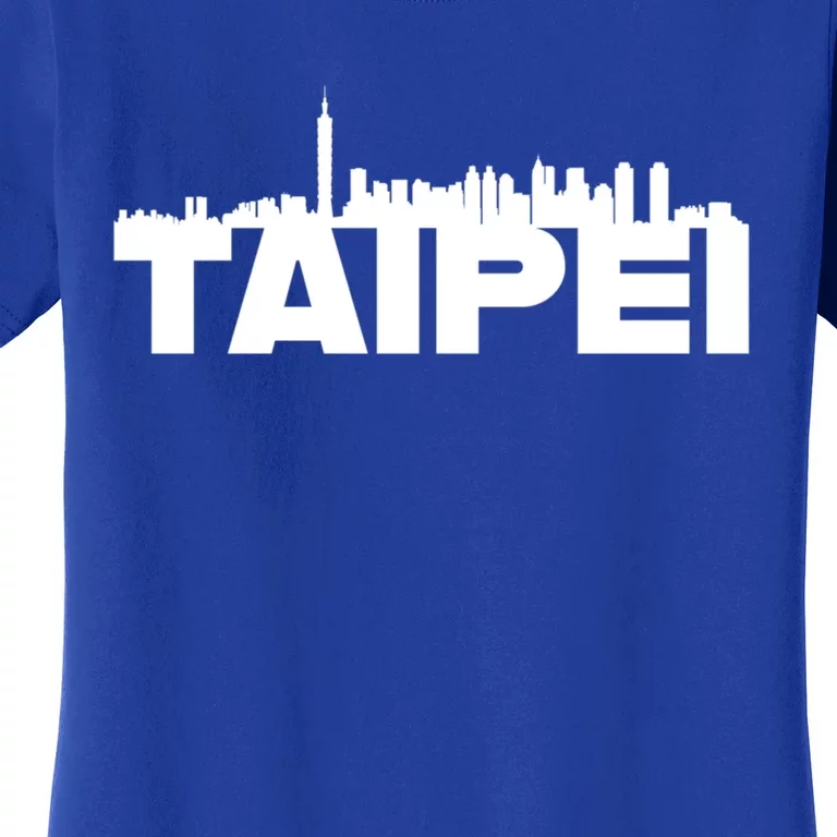 Taipei Taiwan Asia City Skyline Silhouette Outline Sketch Cute Gift Women's T-Shirt