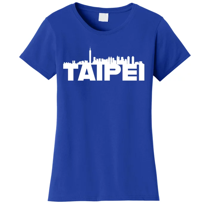 Taipei Taiwan Asia City Skyline Silhouette Outline Sketch Cute Gift Women's T-Shirt