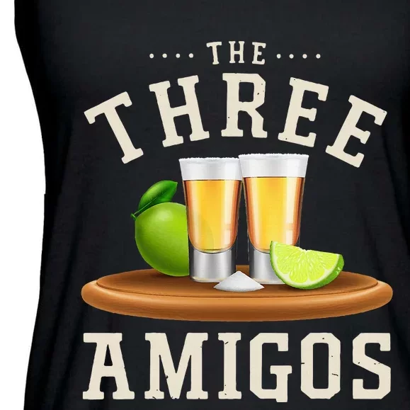 The Three Amigos Lime Salt Tequila Funny Cinco De Mayo Gifts Ladies Essential Flowy Tank