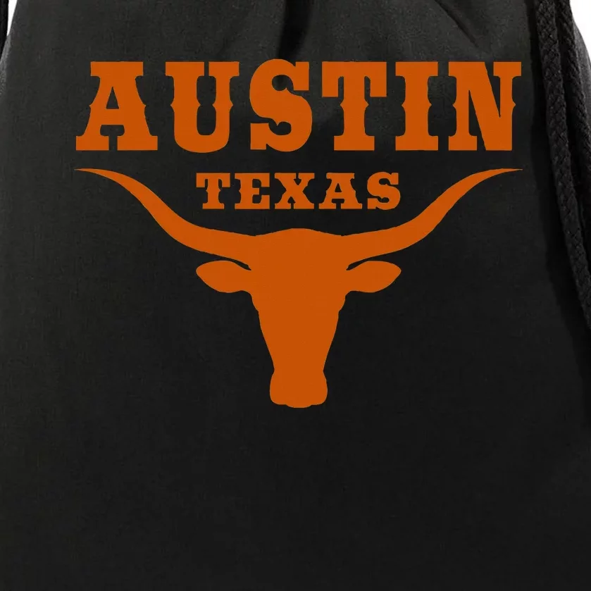 Texas Tx American Bull United States Font Drawstring Bag