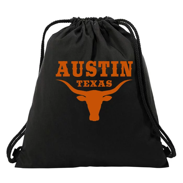 Texas Tx American Bull United States Font Drawstring Bag